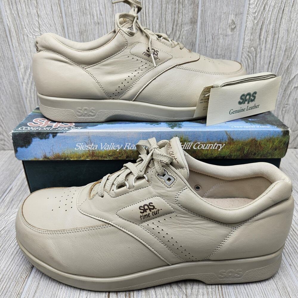 SAS‎ Time Out Shoes Mens Size 14 WW Bone Leather Walking Comfort Tripad Made USA